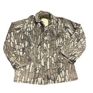 Vintage Trebark Camo Jacket With Removeable Lining 80s Size Small FLAWED Read